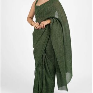 Pine Crush Easy Drape Saree - The Saree Room